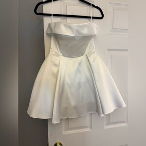 Meshki White Strapless Mini Dress